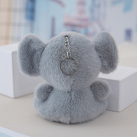 Porte-clés en peluche rose avec breloque en peluche, jouet mignon, mini éléphant, jouet thaïlandais, poupée éléphant, porte-clés fille