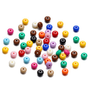 Perles plates en acrylique de 8mm, multicolores, en vrac, pour la fabrication de bijoux, accessoires faits à la main, perles d'espacement, perles Abacus - Product Image 4