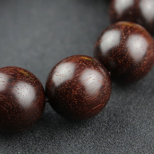 Indian Rosewood Bracelet Round Beads Unisex Religious Ceremony Jewelry Collectible - Product Image 3