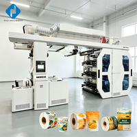 Machine d'impression flexographique à engrenages planétaires à 2, 4, 6 ou 8 couleurs, homologuée CE, pour films BOPP et PE, emballages alimentaires