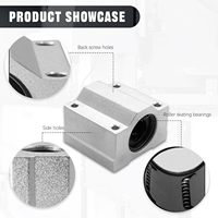 Roulements de bloc à mouvement linéaire pour imprimante 3D CNC en aluminium SCS Rails de guidage linéaire avec boîtier de roulement à billes Machine