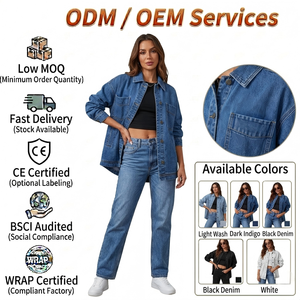<span class=keywords><strong>Veste</strong></span> <span class=keywords><strong>en</strong></span> <span class=keywords><strong>jean</strong></span> pour <span class=keywords><strong>femme</strong></span>, tendance, oversize, respirante, imprimée, vintage, gothique, à bouton unique, à manches longues, avec poche - Product Image 1
