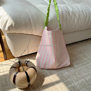 Rose <span class=keywords><strong>vert</strong></span> femmes recyclé fourre-tout <span class=keywords><strong>sac</strong></span> à bandoulière femmes rayé toile <span class=keywords><strong>sac</strong></span> réutilisable <span class=keywords><strong>sac</strong></span> à provisions grande capacité Art <span class=keywords><strong>sac</strong></span> à <span class=keywords><strong>main</strong></span> - Product Image 4
