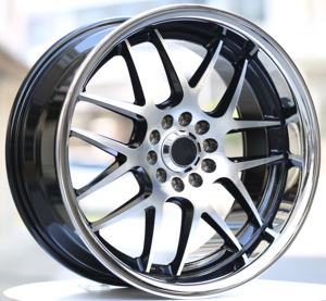 Ruedas <span class=keywords><strong>de</strong></span> 18 Pulgadas con Borde Ancho para Automóviles <span class=keywords><strong>de</strong></span> Pasajeros, Neumáticos <span class=keywords><strong>de</strong></span> Aleación con Bordes Cromados, Delanteras y Traseras con Ruedas Bajas - Product Image 1