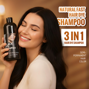 3 Trong 1 Thảo Dược Thuốc Nhuộm Tóc Dầu Gội 100% Màu Xám Bảo Hiểm Màu Đen 15Min Nhanh Chóng Nhuộm 60 Ngày Lâu Dài Tùy Chỉnh Hương Thơm/Bao Bì/Màu Sắc - Product Image 4