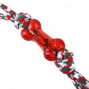 Cuerda de algodón de tenis ecológica, juguetes para perros para masticar, alivio de la ansiedad y ejercicio, nudo colorido para mascotas, paquete de 5 y 6 Juguetes - Product Image 1