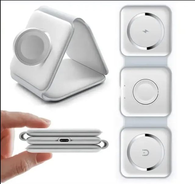3 in 1 Wireless Charger Magnetic Foldable Charging Station Travel Charger for iphone Charger Power Adapter Caricatore Senza Fili