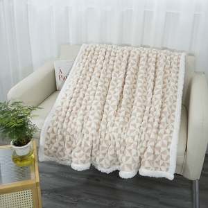 Manta Sherpa de tamaño doble, manta doble difusa, suave y acogedora para sofá cama, manta gruesa y cálida de lana para invierno, Rosa - Product Image 3