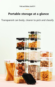 Factory Direct Plastic Food Airtight Jar & <b>Kitchen</b> <b>Storage</b> <b>Box</b> Organizer Containers Multiple Capacity Functional Flexible Design - Product Image 4