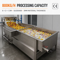 Fruit- en groenteverwerkingsmachines, fruit- en groentewasmachine, bubbelwasmachine voor fruit en groenten