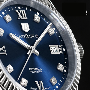 Orologio Svizzero Louis <span class=keywords><strong>Schwab</strong></span> 45 Serie Le Mirage LS.33.01.07.01 PeakBlue di Lusso Alta Qualità SW200-1 Meccanico da Uomo in Acciaio 316L - Product Image 3