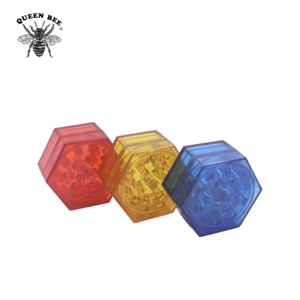 Grinder <span class=keywords><strong>in</strong></span> Plastica Joli a Due Strati per Tabacco, Grinder Esagonale Piatto di Eccellente Qualità per Erbe con Logo Personalizzato - Product Image 2