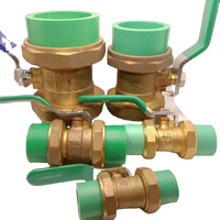 Robinet à bille en laiton tpr, livraison gratuite Valve à bille de voies pour l'eau et gaz