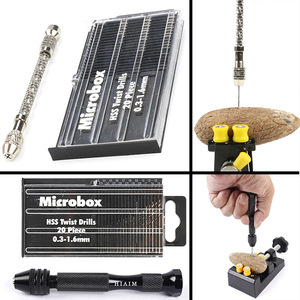 Ensemble de 20 mini-forets en acier rapide (0,3-1,6 mm) à usage polyvalent, fournis en boîte - Product Image 5