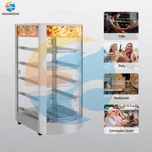 Calentador de alimentos Calentador de pizza Encimera Calentador de alimentos Pantalla Calentador de pretzel con vitrina de <span class=keywords><strong>pastelería</strong></span> LED para restaurante Café - Product Image 5