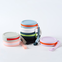 Porte-monnaie rond en silicone avec logo personnalisé, mini pochette de rangement pour écouteurs, étui portable pour clés