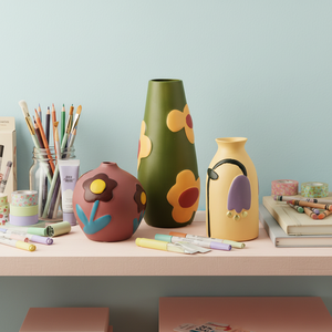 Vase en céramique peint style Wabi-Sabi minimaliste moderne, ornements créatifs pour arrangement floral dans le salon, entrée, <span class=keywords><strong>TV</strong></span> - Product Image 5