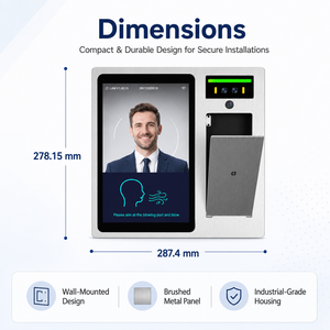 Máquina de Prueba de Alcohol en Aliento con Reconocimiento Facial, Sistema Operativo Android 11, Pantalla Táctil, Medición de Temperatura, Control de Acceso - Product Image 2