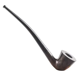 Long Handle Estate Tobacco Pipe Handmade Old Fashioned Briar Wood Smoking Pipe Men'S Curved Pipes