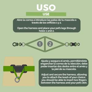 Arnés Triangular de Nailon para Perro Yommy, Ajustable, Anti-Tirones, Cómodo, Ligero, con Hebillas de Liberación Rápida - Product Image 6