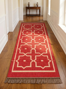 Geometric Kilim Handwoven Wool Jute Southwestern Tribal <b>Runner</b> <b>Rug</b> Boho Farmhouse Carpet Rustic <b>Hallway</b> Floor Decor for Home - Product Image 3