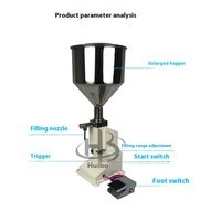 Machine de pesage et de dosage pneumatique compacte A02 pour crèmes cosmétiques, miel, pâtes, liquides, aliments et bière en bouteilles en verre