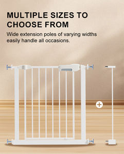 Barrière de sécurité pour tout-petits JLB en plastique avec double verrouillage, installation facile, clôture de protection pour enfants, noir/blanc, pliable pour <span class=keywords><strong>escalier</strong></span> - Product Image 6