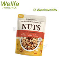 Emballage personnalisé avec logo du fabricant, sachet debout avec fermeture éclair supérieure, 100 g de noix de Grenoble et d'amandes mélangées, emballage alimentaire de qualité supérieure, barrière élevée, doypack