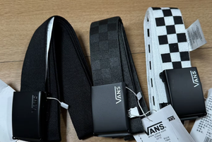 Cintura Unisex Classica in Tela con Stampa a Scacchi Bianco e Nero, Larghezza 4.0cm, 125cm, Fibbia Automatica in Acciaio - Product Image 2