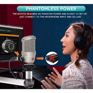 Micrófono Dinámico con Cable BAIFEILI BCM 705 de Alta Calidad, Totalmente Metálico, para Podcasting Profesional, Streaming, <span class=keywords><strong>XLR</strong></span>, Cancelación de Ruido - Product Image 4