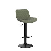 Tabourets de Bar Pivotants à Hauteur Réglable et Design Moderne en Cuir Synthétique PU avec Velours pour Cuisine, Salle à Manger, Salon Extérieur