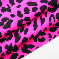 Nuevo Producto, Poliamida Elastano con Elasticidad en 4 Direcciones, Estampado de Leopardo Rosa para Mallas