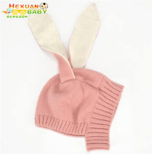 Venta al por mayor <span class=keywords><strong>de</strong></span> acrílico personalizado <span class=keywords><strong>de</strong></span> punto lindo invierno cálido bebé recién <span class=keywords><strong>nacido</strong></span> niños ganchillo Animal conejito Orejas <span class=keywords><strong>gorro</strong></span> sombrero - Product Image 6