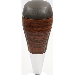 Pomo de palanca de cambios Sirui de cuero con textura de madera ergonómico para Toyota Prado Land Cruiser - Product Image 3