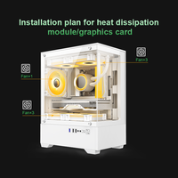 Caja de PC Compacta MicroATX con Soporte para Radiador Superior de 240 mm, Chasis de Juego Mini Torre con Vidrio Templado