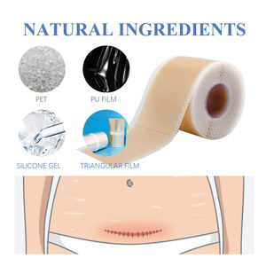 แผ่นซิลิโคนลดรอยแผลเป็นแบบพรีเมียม 4 ซม. x 150 ซม. รับผลิตแบบ OEM แบรนด์ส่วนตัว สำหรับการแพทย์ ลดรอยแผลเป็นแบบแบน รอยแผลเป็นหลังผ่าตัด รอยแผลเป็นคีลอยด์ - Product Image 6