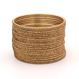กำไลข้อมืออะลูมิเนียมสไตล์แฟชั่นสุดพิเศษ สีทองแบบ Zari เบอร์ 94 98  หลากหลายสี - Product Image 6