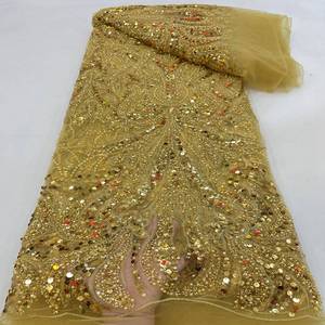 Robe de Soirée en Tissu Brodé en Polyester Perlé Haute <span class=keywords><strong>Couture</strong></span> Pailleté de Haute Qualité - Product Image 2