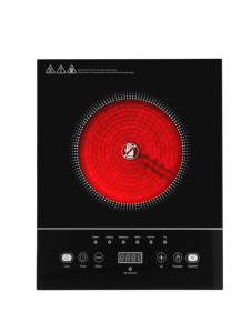 Table <span class=keywords><strong>de</strong></span> <span class=keywords><strong>cuisson</strong></span> électrique en céramique avec écran LED tactile, 2000W, <span class=keywords><strong>plaque</strong></span> chauffante unique puissante, plaques infrarouges - Product Image 3