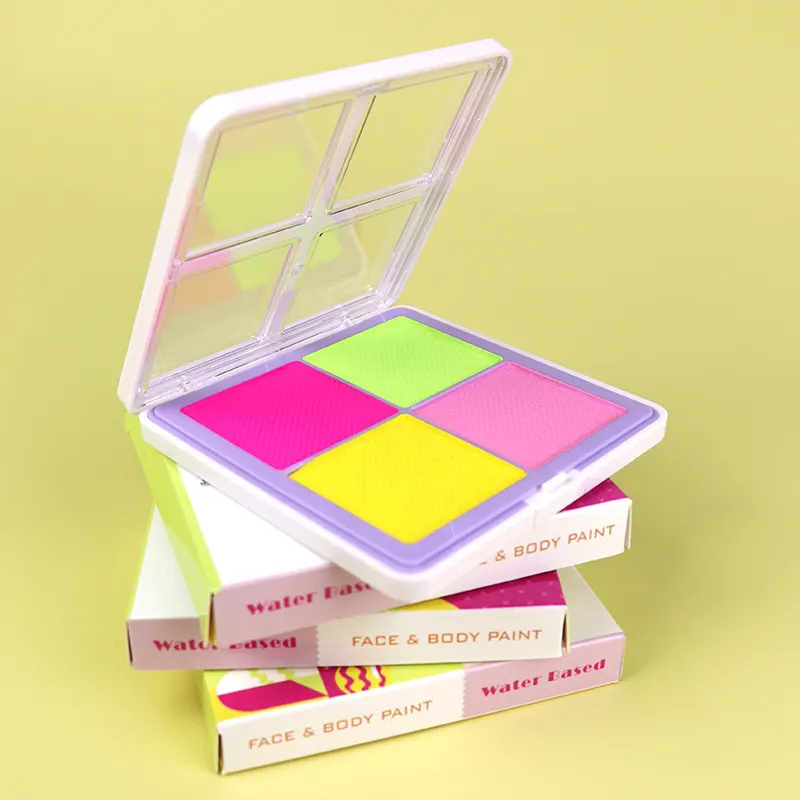 Частная этикетка активированную воду 4 цветных теней для век Палитра теней для век Чистка для лица и тела краски палитры для макияжа глаз