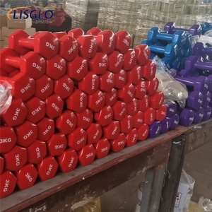 Wholesale <strong>Small</strong> <strong>Weight</strong> 0.5KG 1-10KG Color Vinyl Hexagonal Dumbbells Vinyl Coated Dumbbell Customized Logo Dumbbell Set - Product Image 6