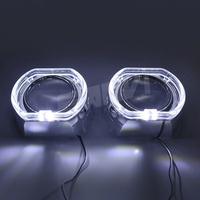 Nouvelles coques carrées en plastique pour feux LED Angel Eyes, pour la décoration de projecteurs LED, 2,5 pouces, 3 pouces, blanc, rouge, jaune