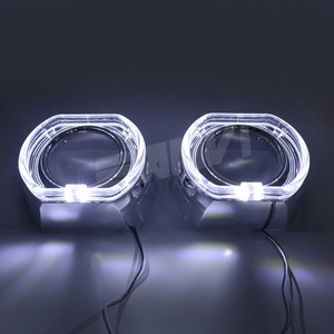 <b>LED</b> Angel Eyes' Shrouds square Covers HID <b>Led</b> <b>Projector</b> Decoration 2.5 Inch 3 Inch White Red Yellow Angel Eyes Shrouds Housing - Product Image 4