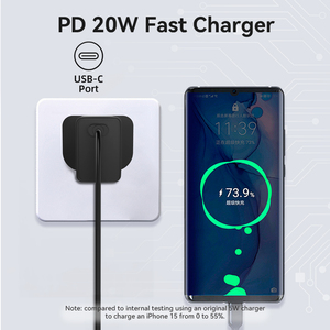 Chargeur PD 20W de marque Merryking, norme britannique, neuf, adaptateur de charge rapide USB C, chargeur Type-C 20W pour <span class=keywords><strong>Google</strong></span> <span class=keywords><strong>Nest</strong></span> - Product Image 4