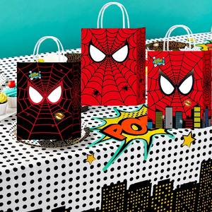 Sac en papier kraft sur le thème <span class=keywords><strong>Spider</strong></span> <span class=keywords><strong>Man</strong></span> pour cadeaux de Noël - Product Image 3