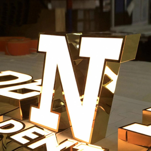 Chịu được nhiệt độ cao nghiêm trọng lạnh và mưa lớn dẫn dấu hiệu cho doanh nghiệp ngoài trời kỹ thuật số 3D thép không gỉ signage - Product Image 1