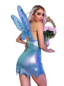 Women Fairy Rave Festival Performance Costume Set With Sheer Wings Girls Halloween Outfits Cute Theme Party Clubwear - Product Image 4