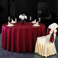 Nappe ronde en jacquard damassé, vente en gros d'usine, qualité supérieure, lavable et réutilisable, pour hôtel, restaurant, banquet
