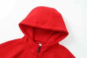 Pull lourd pour hommes de haute qualité 350g motif uni surdimensionné pull à capuche personnalisé avec fermeture éclair - Product Image 6
