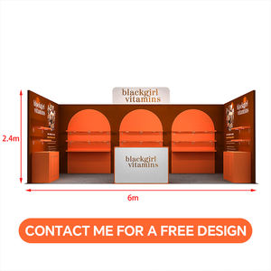 Stand d'exposition Izexpo, conception gratuite, montage rapide en 30 minutes, projecteur LED, stand commercial, 10x20 pieds, stand d'exposition personnalisé, stand de salon professionnel - Product Image 2